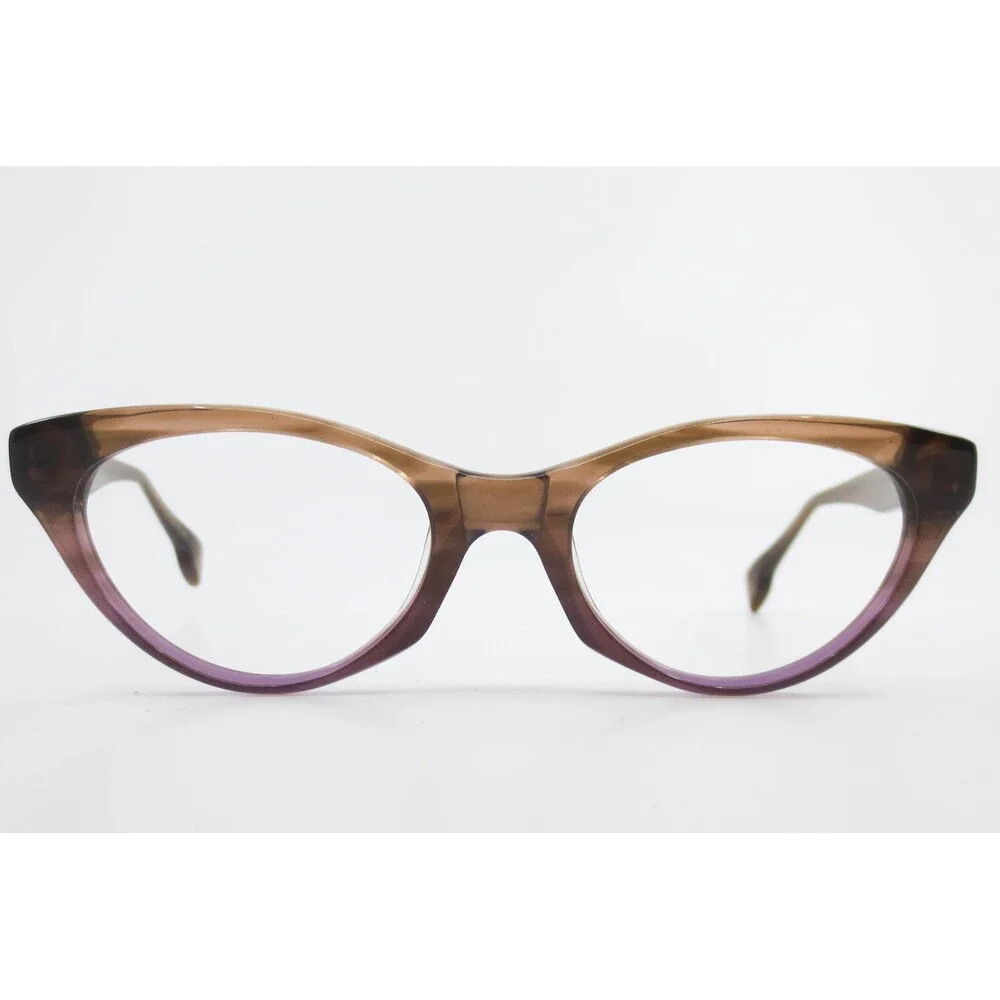 STATE Optical Co LaSalle Cat Eye Eyeglasses Hazel Lilac Brown Purple 49-18-140